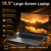 Nouvel ordinateur portable professionnel double cœur 18,5 pouces Intel Core i3-10100Y 8 Go de RAM 256 Go SSD FHD IPS WiFi 6 Prise UE OEM ODM Vente en gros