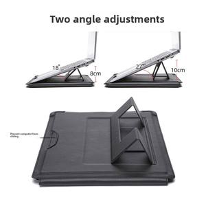 กระเป๋าใส่แล็ปท็อปและแท็บเล็ต 3-in-1 ทนทาน ทำจากหนัง PU พร้อมขาตั้งแบบ Ergonomic ดีไซน์ระบายความร้อน กันน้ำ น้ำหนักเบา พร้อมแผ่นรองเมาส์ - Product Image 5