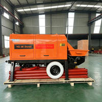 Pompe à béton diesel portable, machine à ciment, camion à béton
