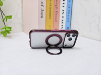 Funda Magnética para Teléfono con Cojín de Aire de TPU y PC, 360 °   Soporte de Anillo Giratorio con Protección Completa a Prueba de Golpes para iPhone 18 17 16 Pro Max