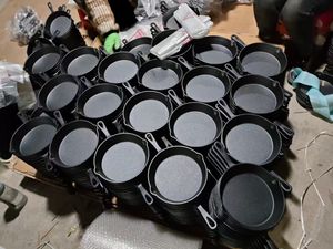 Ensemble de poêles en fonte robuste - Poêle à fond plat réutilisable pour four, cuisinière, grill et cuisine en plein air, facile à entretenir - Product Image 5