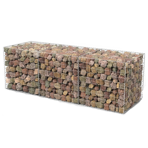 Gabion Mur extérieur Gabion Panier Poteau Mur de pierre de roche Acier galvanisé Zinc enduit Usine - Product Image 5