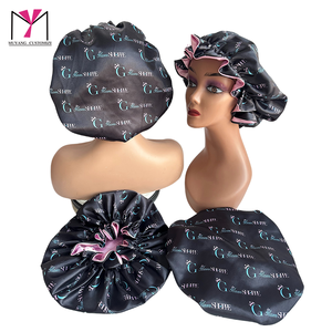 Bonnet de nuit africain surdimensionné en satin, élastique, à dégradé laser, rond et doux, pour protéger les cheveux - Product Image 5