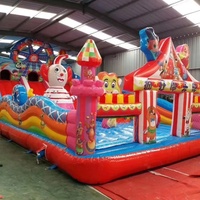 120 ㎡   Grande structure gonflable commerciale en forme de grande roue 8x7m pour saut et rebondissement - Promotion