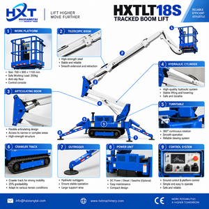 12m 16m 18m 24m Hydraulic <strong>Tracked</strong> Spider Man Lift Electric Telescopic Crawler Towable Boom Lift <strong>Cherry</strong> <strong>Picker</strong> - Product Image 3