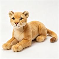 Peluche de puma réaliste, douce et moelleuse, jouet animal sauvage, cadeaux touristiques pour le zoo, vente en gros personnalisée