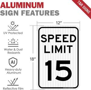 Señales de tráfico, señales de límite de velocidad. Materiales de aluminio, seguros y fiables, hechos a medida y disponibles al por mayor. - Product Image 2