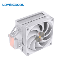 Refroidisseur d'air pour CPU Lovingcool OEM & ODM, hydraulique, cuivre, aluminium, 200W, TDP élevé, 4 caloducs en cuivre, sans éclairage, pour AM4 / AM5