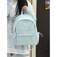 Mochila Escolar OEM para Niñas de Primaria y Secundaria, Pequeña, Linda, Estilo Moderno, de Alta Gama, Gran Capacidad, Lona, Poliéster