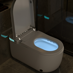2025 conception japonaise toilette intelligente multifonction télécommande salle de bain ensemble en céramique allongé bol siège chauffage s-trap coulé - Product Image 6