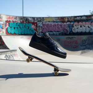 Zapatillas Nike <span class=keywords><strong>Air</strong></span> <span class=keywords><strong>Force</strong></span> <span class=keywords><strong>1</strong></span> para <span class=keywords><strong>hombre</strong></span>, de piel sintética negra, transpirables, con cordones, punta redonda, para todas las estaciones - Product Image 2