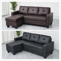 Stationäre L-Form Eckcouch Sofa mit Osmanisch günstige Ecke Freizeitmöbel Wohnzimmer Sofa-Set