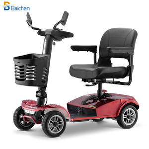 Venta directa de fábrica, muestra de soporte, Scooter Eléctrico para Discapacitados de movilidad roja de cuatro ruedas para personas mayores, batería de plomo-ácido de 12A - Product Image 6