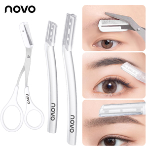 Tijeras para Cejas de Acero Inoxidable de Alta Calidad, Prácticas para Llevar en <span class=keywords><strong>la</strong></span> Bolsa, Hoja Inclinada Afilada, Herramienta de Maquillaje Segura para Depilar Cejas - Product Image 1