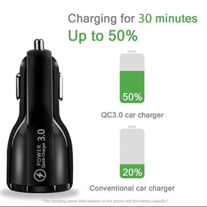 热卖双<span class=keywords><strong>USB</strong></span> cqc3.0快速充电车载适配器充电器适用于苹果手机三星通用PD12W充电器 - Product Image 2