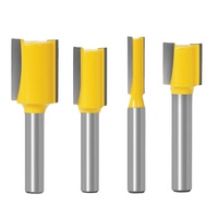Juego de brocas de enrutador de 1/4 pulgadas, cortador de fresado recto para brocas de madera, corte de carburo de tungsteno para carpintería, 15uds.