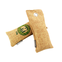 Sac désodorisant en charbon de bambou naturel, pochette purifiante d'air en tissu de jute