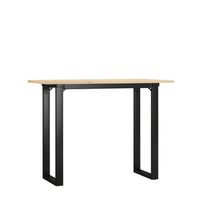 <b>Solid</b> <b>Wood</b> Pine And Steel O Frame Dining <b>Table</b> 39.4 X 19.7 X 29.5 Industrial Modern Design Home Furniture - Product Image 1