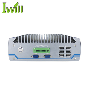 Iwill I3 I5 I7 6 세대/7 세대 견고한 산업용 임베디드 컴퓨터 알루미늄 합금 케이스 16GB DDR4 2 LAN 6 COM CAN 버스 재고 - Product Image 4