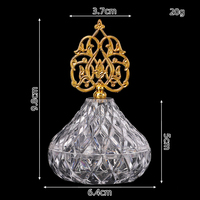 Vente en gros de pots à bonbons en plastique avec couvercle doré, boîte à dragées en acrylique transparent à coupe diamant pour la décoration de Ramadan, de mariages et d'anniversaires
