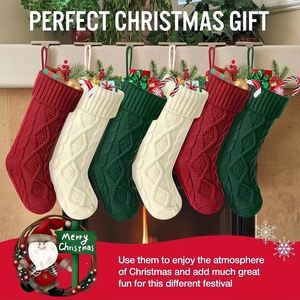 Chaussettes <span class=keywords><strong>de</strong></span> <span class=keywords><strong>Noël</strong></span> personnalisées avec nom brodé, chaussettes tricotées grande capacité pour accrocher au cheminée, cadeau <span class=keywords><strong>de</strong></span> <span class=keywords><strong>Noël</strong></span> - Product Image 3