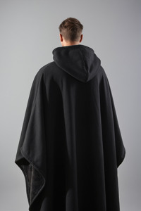 Có thể mặc chăn Áo Choàng Áo HOODIE UNISEX quá khổ lỏng dài CAPE Tops trọng mũ trùm đầu Poncho Sherpa chăn - Product Image 2