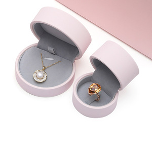 Factory Customizable Jewelry <b>Boxes</b> Jewelry Vintage High End Pu Leather Jewelry Box with Personalized Brand logo for Pendant <b>Ring</b> - Product Image 6