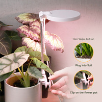 Lampe LED pour plantes d'intérieur, bord de pot rond, 10W 3500K avec adaptateur, variateur 5 niveaux, haute efficacité, OEM ODM, culture de plantes