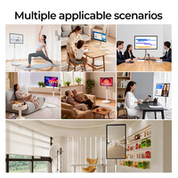 Televisor Inteligente Portátil Giratorio de 32 Pulgadas, Android 12, Cámara Magnética, Pantalla LED Full HD de 60 Hz, Ruedas, Uso Doméstico y Publicitario