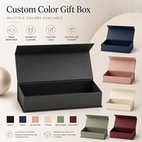 Boîte cadeau pliante noire élégante, boîte en papier personnalisée imprimée avec couvercle magnétique pour bijoux, cosmétiques et emballages de luxe pour la vente au détail