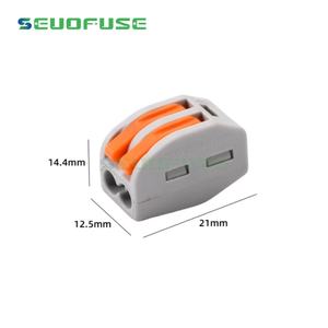 רצועה קומפקטית לשימוש חוזר חשמלי 2 <span class=keywords><strong>3</strong></span> 4 דרך קבע לדחוף קבוע כבל חוט מחבר אגוזי קפיץ מחבר עבור הוביל - Product Image 2