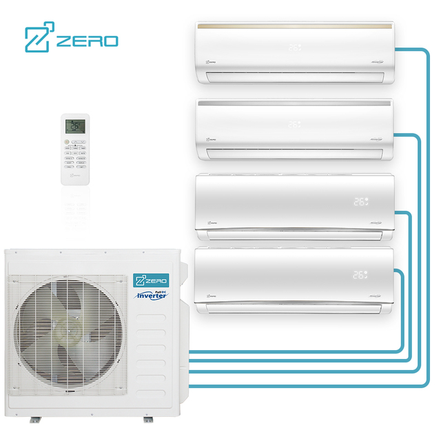 4 Zone Ductless Smart Multi Zone System Air Conditioners Heat Pump Multi Split AC Inverter Multi Zone Split Air Conditioner