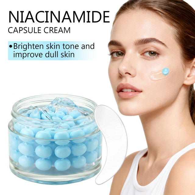 ODM Niacinamide Hyaluronic Acid Capsule Cream Quickly Penetrate the Skin's Base Layer Brighten Skin Tone and Improve Dull Skin
