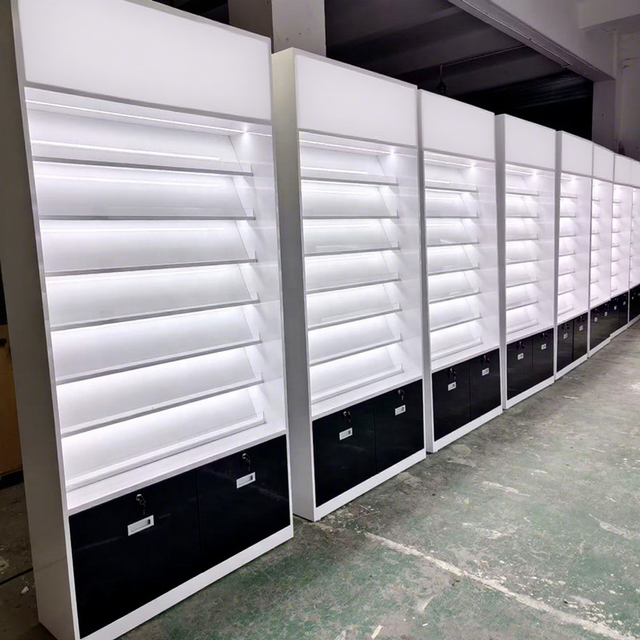 Phone Accessories Shop Design Mobile Phone Display Cabinet Phone Store Fixture Display Show Case with Led Light