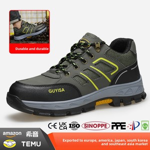 New Fashion <b>Men</b> Safety <b>Shoes</b> Acceptable Customized Wear Resistant Rubber Sole Steel Toe Safety <b>Shoes</b> for <b>Men</b> - Product Image 3