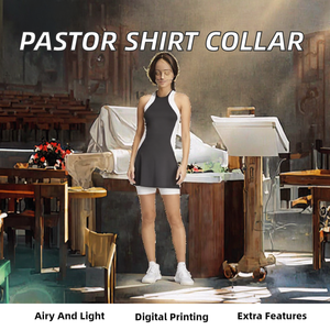 Sit in Flip Curved <b>Collar</b> <b>Band</b> Breathable PVC Men's Adult Pastor <b>Shirt</b> <b>Collar</b> OEM Service - Product Image 2