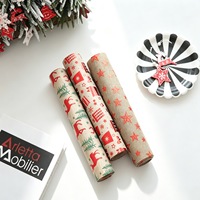 Nouveautés décorations de Noël, chemin de table et nappe créatifs en lin et coton imprimés, fournitures de décoration de table de Noël pour la maison