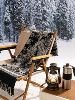 Bufanda de Lujo Vintage con Diseño Jacquard Jungle Toile De Jouy |   Poliéster |   60*185cm (23.6*72.8in) |   Suave y Versátil |   Personalizable