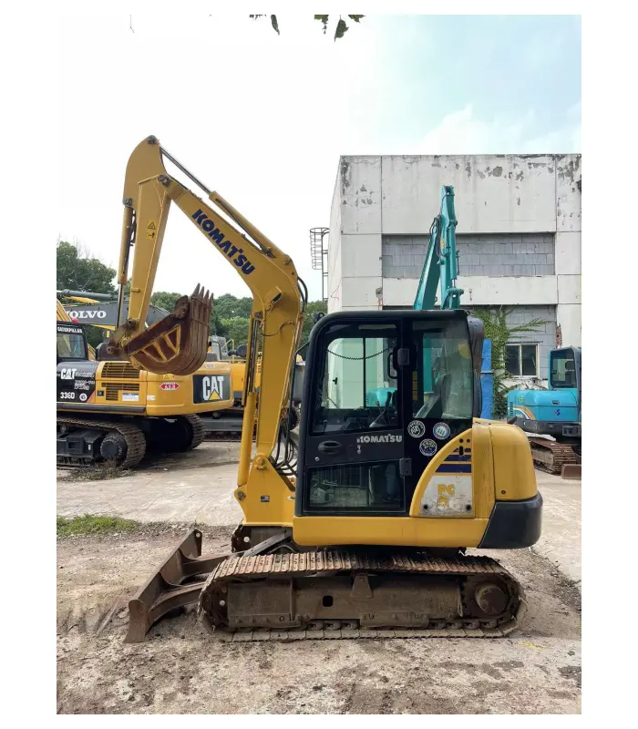 รถขุดดินขนาดเล็กมือสองเครื่องขุดดิน PC56ไฮดรอลิก Komatsu 5ton รถขุดมือสอง