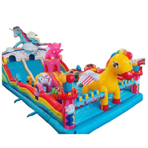 Thiết kế mới Unicorn Inflatable vui chơi giải trí công viên Inflatable sân chơi vui vẻ thành phố cho trẻ em - Product Image 1