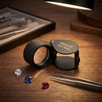 Wholesale 10X HD Optical Glass Magnifier 18mm Mini Pocket Handheld Loupe for Jewelry Coin Watch Repair Reading