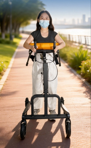 Déambulateur de rééducation hydraulique avec siège et frein à main, aide à la marche debout pour personnes âgées et handicapées - Product Image 4