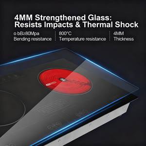 Einfache Bedienung 1500W+1500W Touch-Steuerung 2-Flammen-Induktionskochfeld Küchenherd Elektrischer Induktionskocher - Product Image 5