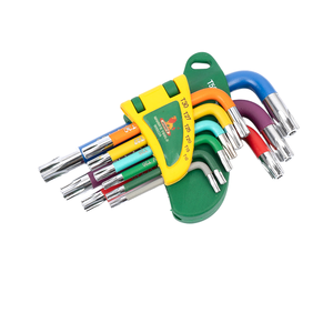 (W9922A) 9-Piece Metric Hex <strong>Key</strong> <strong>Set</strong> Torx/Middle Long (S-2) High <strong>Torque</strong> Good Toughness Nine-Color Spray Plastic Customizable OEM - Product Image 1