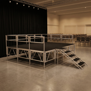 Escenario Modular para Bodas con Altura Ajustable, Plataforma de Escenario Portátil de Aluminio sin Herramientas para Conciertos y Eventos - Product Image 1