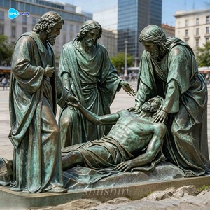 Famosa Estatua de Latón de Jesús de la Religión Católica Cristiana, Cuadecuarto Estación, Jesús a Tamaño Real en el Túmulo, Escultura de Bronce - Product Image 2