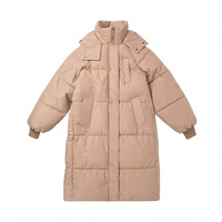 Nouveau manteau d'hiver long en coton rembourré pour femmes, style coréen, ample, épais, à capuche, veste en coton