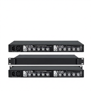 Amplificador de Antena UHF de 10 Canales MS2A 450-950MHz Negro XLR, Sistema de Micrófono para Karaoke, KTV y Transmisión en Vivo - Product Image 1