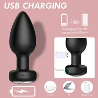 Tragbarer 10-Gang Kabelloser Ferngesteuerter Männlicher Sextoy 18+ Erwachsenen Analplug Vibrator Butt Plug Massagegerät Wasserdicht Sex