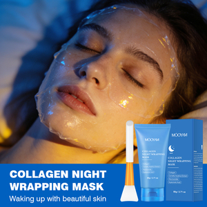 Masque facial nuit au collagène OEM en marque blanche, hydratant et nourrissant, avec logo personnalisé, vente en gros, masque facial peel-off - Product Image 1
